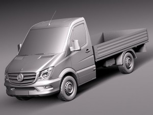Mercedes-Benz Sprinter Pickup Short 2014 Model 3D