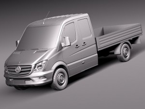 Mercedes-Benz Sprinter Pickup Long 2014 3D Модель