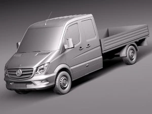 Mercedes-Benz Sprinter Pickup Long 2014 3D Model