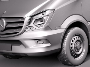 Mercedes-Benz Sprinter Pickup Long 2014 3D Модель