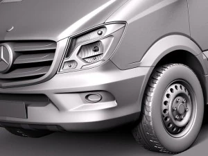 Mercedes-Benz Sprinter Pickup Long 2014 3D Model