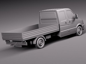 Mercedes-Benz Sprinter Pickup Long 2014 3D Модель