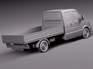 Mercedes-Benz Sprinter Pickup Long 2014 3D Model
