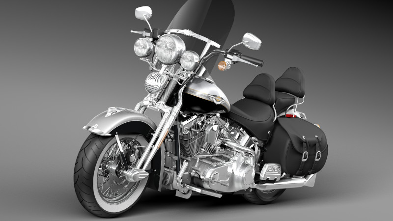 Harley-Davidson Springer FLSTS Heritage 2013 3D Model .c4d .max .obj .3ds .fbx .stl .blend 