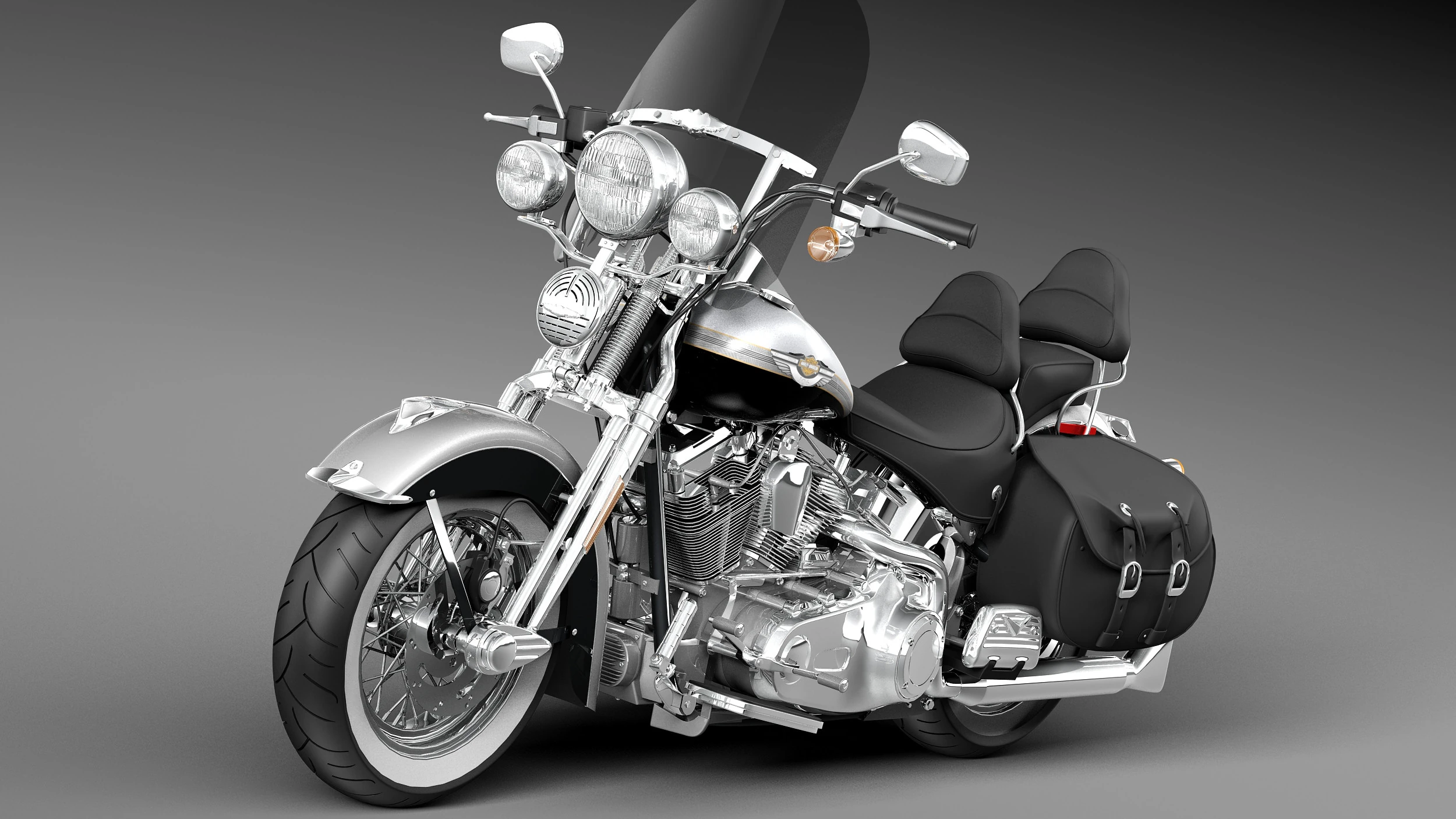 Harley-Davidson Springer FLSTS Patrimonio 2013 Modelo 3D .c4d .max .obj .3ds .fbx .stl .blend 