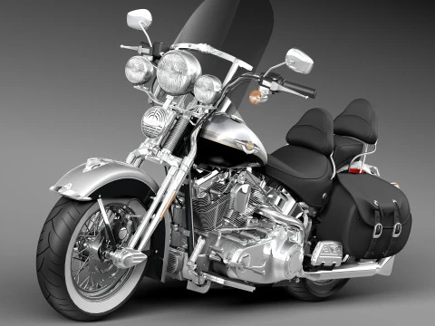 Harley-Davidson Springer FLSTS Heritage 2013 Model 3D