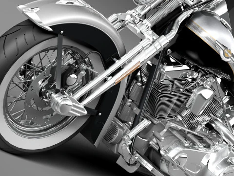 Harley-Davidson Springer FLSTS Patrimonio 2013 Modelo 3D