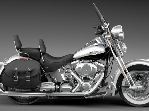 Harley-Davidson Springer FLSTS Heritage 2013 3D Model