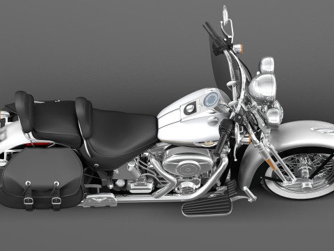 Harley-Davidson Springer FLSTS Heritage 2013 3D Model