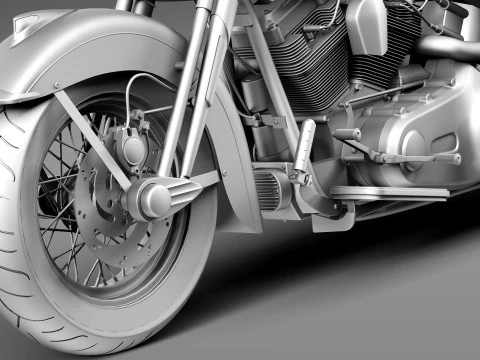 Harley-Davidson Springer FLSTS Patrimonio 2013 Modelo 3D