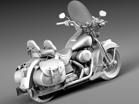 Harley-Davidson Springer FLSTS Heritage 2013 3D Model