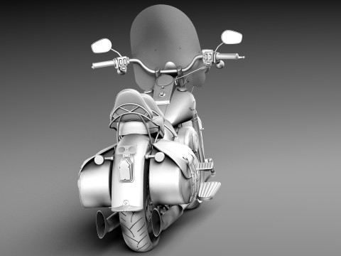Harley-Davidson Springer FLSTS Heritage 2013 3D Model