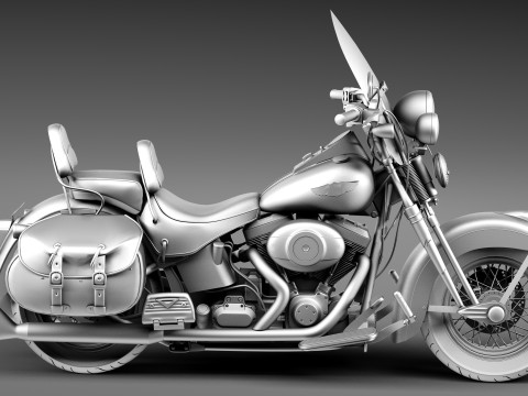 Harley-Davidson Springer FLSTS Heritage 2013 3D Model