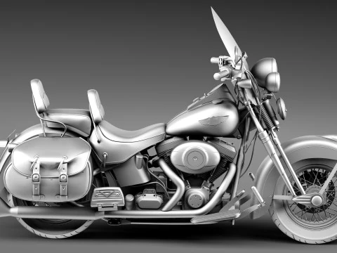 Harley-Davidson Springer FLSTS Patrimonio 2013 Modelo 3D