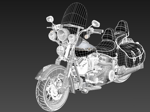 Harley-Davidson Springer FLSTS Heritage 2013 3D Model