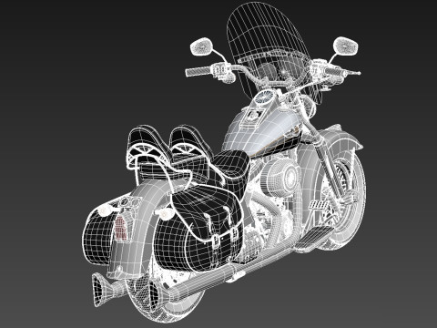 Harley-Davidson Springer FLSTS Heritage 2013 3D Model