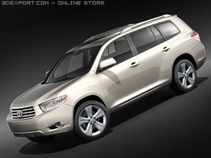 トヨタ ハイランダー 2008 SUV 3Dモデル