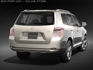 Toyota Highlander 2008 SUV 3D Model