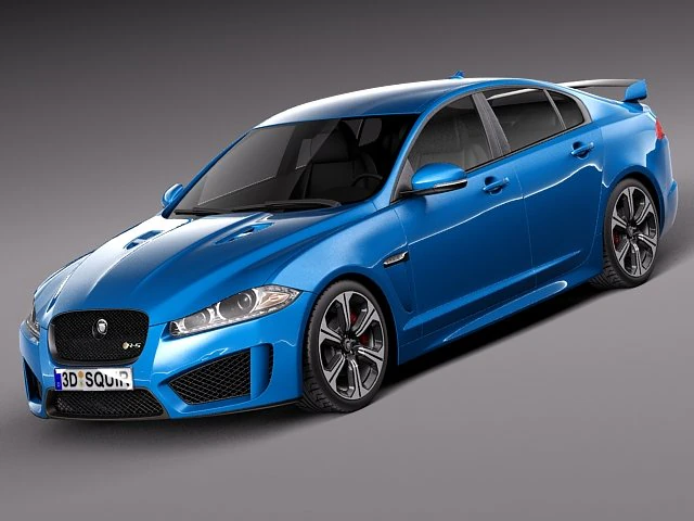 Jaguar XFR S 2014 3D Model .c4d .max .obj .3ds .fbx .stl .blend 