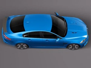 Jaguar XFR S 2014 3D Model