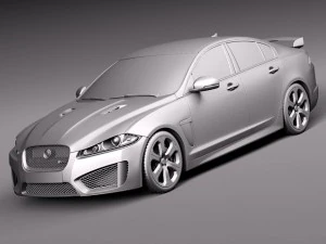Jaguar XFR S 2014 3D Model