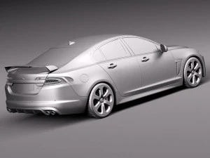 Jaguar XFR S 2014 3D Model