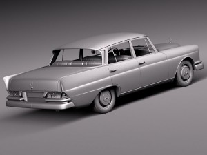 Mercedes-Benz 300SE W112 1961-1965 3D Модель