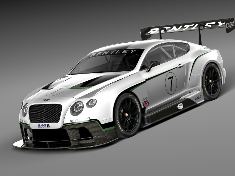 Bentley Continental GT3 2014 Race Car 3D मॉडल .c4d .max .obj .3ds .fbx .stl .blend