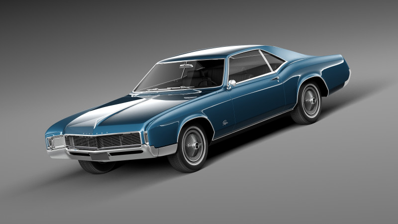 Buick Riviera 1966 3D Model .c4d .max .obj .3ds .fbx .stl .blend 