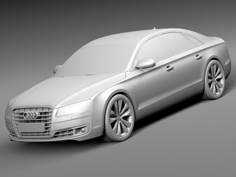 Audi A8 2014 3D Model