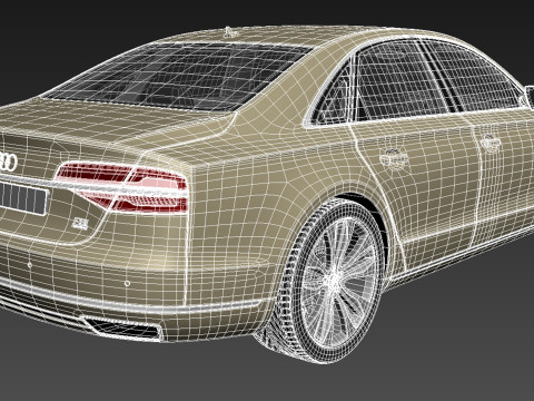 Audi A8 2014 3D Model