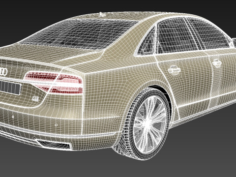 Audi A8 2014 3D Model
