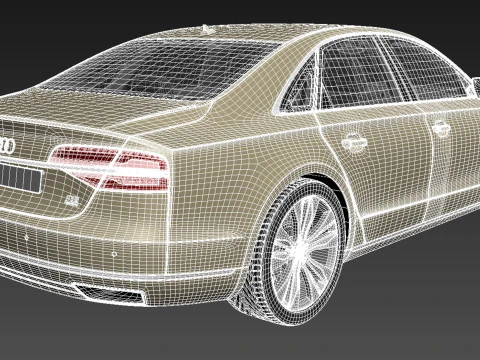 Audi A8 2014 3D Model