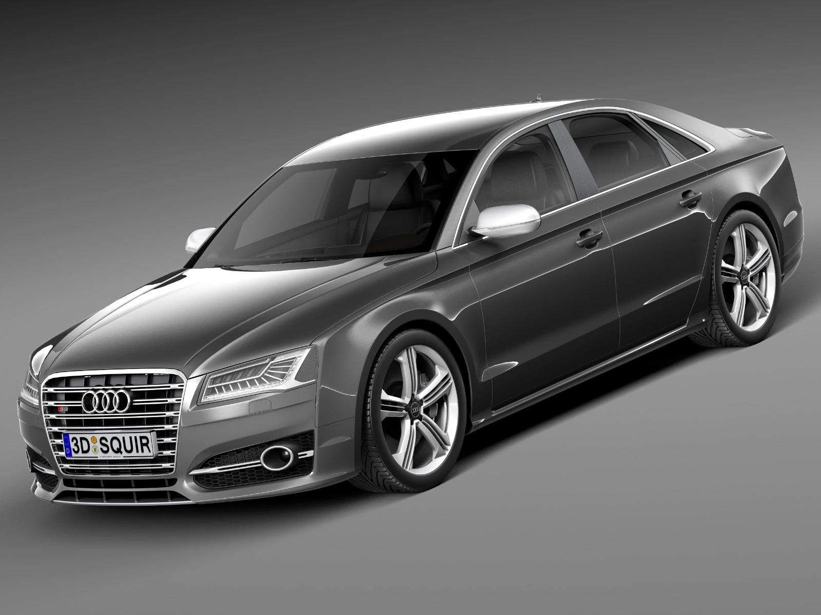 Audi S8 2014 3D Model .c4d .max .obj .3ds .fbx .stl .blend 