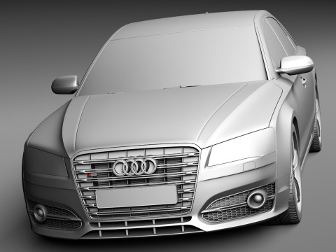Audi S8 2014 3D Model