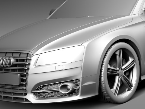 Audi S8 2014 3D Model