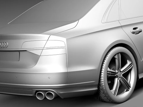 Audi S8 2014 3D Model