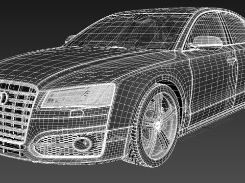 Audi S8 2014 3D Model