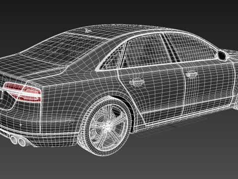 Audi S8 2014 3D Model