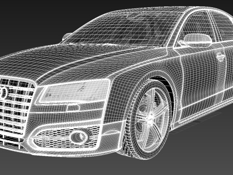 Audi S8 2014 3D Model