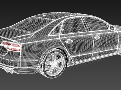 Audi S8 2014 3D Model