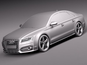Audi S8 2014 3D Model