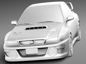 Subaru Impreza STi 22b 1993-2000 3D Model