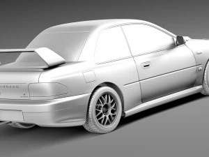 Subaru Impreza STi 22b 1993-2000 3D Model