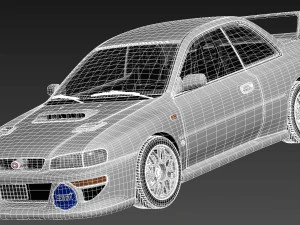 Subaru Impreza STi 22b 1993-2000 3D Model