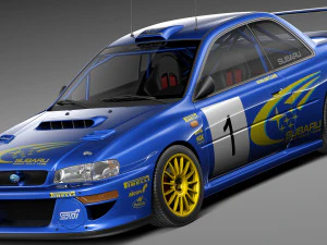 सुबारू इम्प्रेज़ा एसटीआई 22बी डब्लूआरसी 1993-2000 3D मॉडल