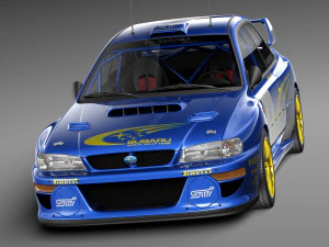 Subaru Impreza STi 22b WRC 1993-2000 3D Model