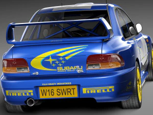 Subaru Impreza STi 22b WRC 1993-2000 3D Model