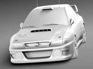 Subaru Impreza STi 22b WRC 1993-2000 3D Model