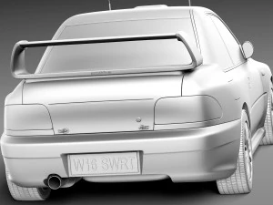 Subaru Impreza STi 22b WRC 1993-2000 3D Model